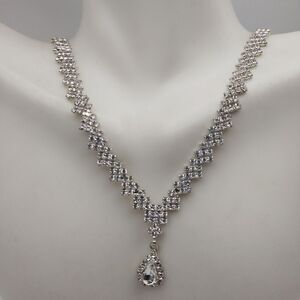 Marquise crystal bridal necklace‎